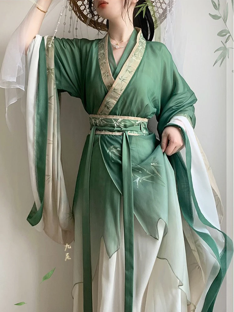 Wei Jin Style Hanfu Big Sleeve Shirt Martial Arts Style