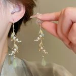 Women's Earrings Hooks Bell Orchid Flower Fresh Fashion Cheongsam Ear Accessories