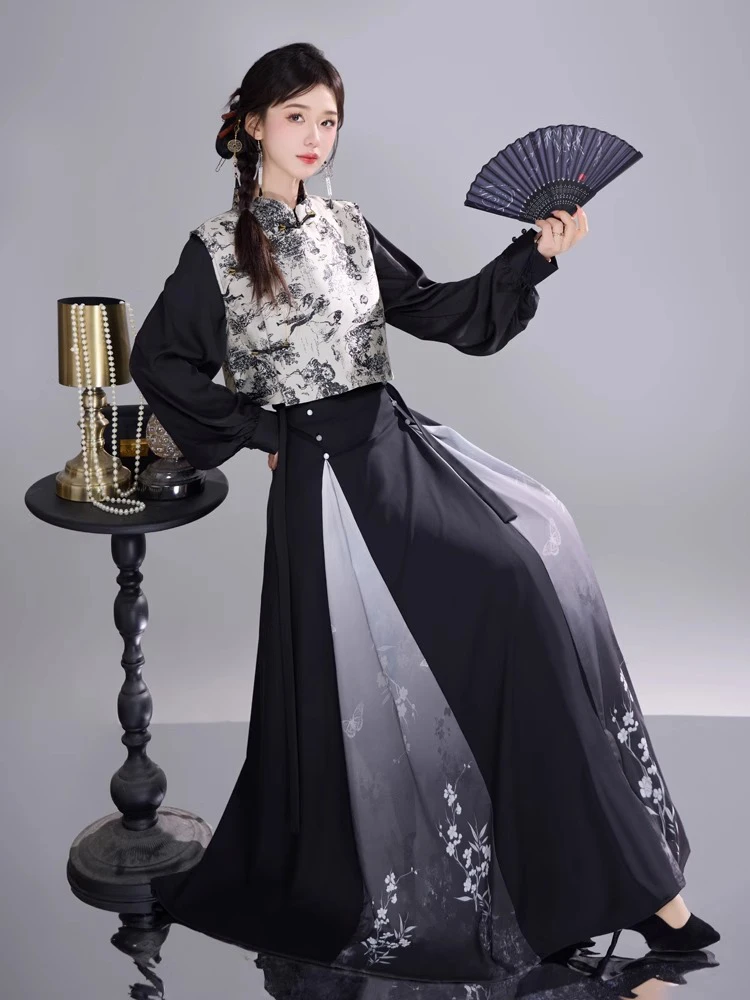 FasFashion Hanfu Ladies Spring Daily Han Element Ink Stylehion-Hanfu-Ladies-Spring-Daily-Han-Element-Ink-Style-3