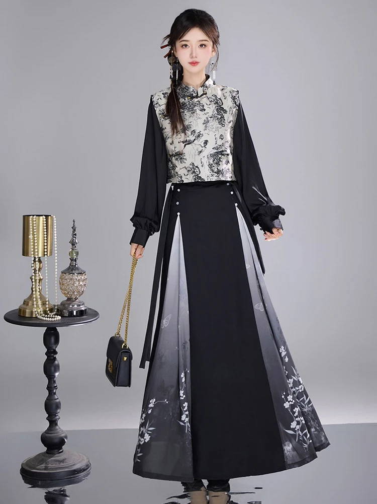 FasFashion Hanfu Ladies Spring Daily Han Element Ink Stylehion-Hanfu-Ladies-Spring-Daily-Han-Element-Ink-Style-3