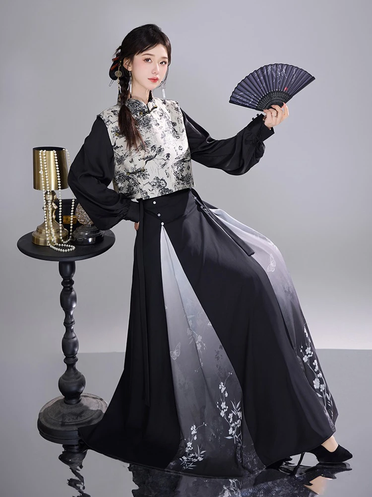 FasFashion Hanfu Ladies Spring Daily Han Element Ink Stylehion-Hanfu-Ladies-Spring-Daily-Han-Element-Ink-Style-3