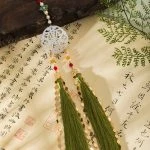 Green Long Tassel Waist Pendant Ming Dynasty Hanfu Accessories