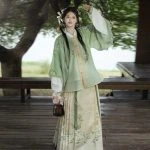 Green Style Ming Dynasty Women's Ma Mian Dress Spring Dresses