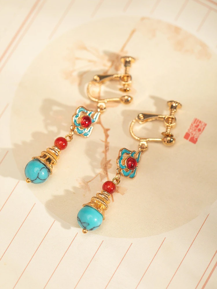 Hanfu Earrings Lucky Cloud Cheongsam Vintage Ear Accessories