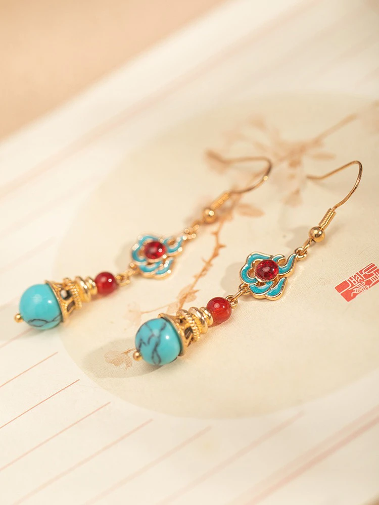 Hanfu Earrings Lucky Cloud Cheongsam Vintage Ear Accessories