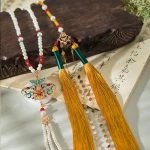 Hanfu Ma Mian Dress Accessories Yingluo Long Tassel Necklace