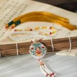 Hanfu Ma Mian Dress Accessories Yingluo Long Tassel Necklace