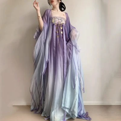 Purple Hanfu Women Tang Hezi Dress Spring Skirt