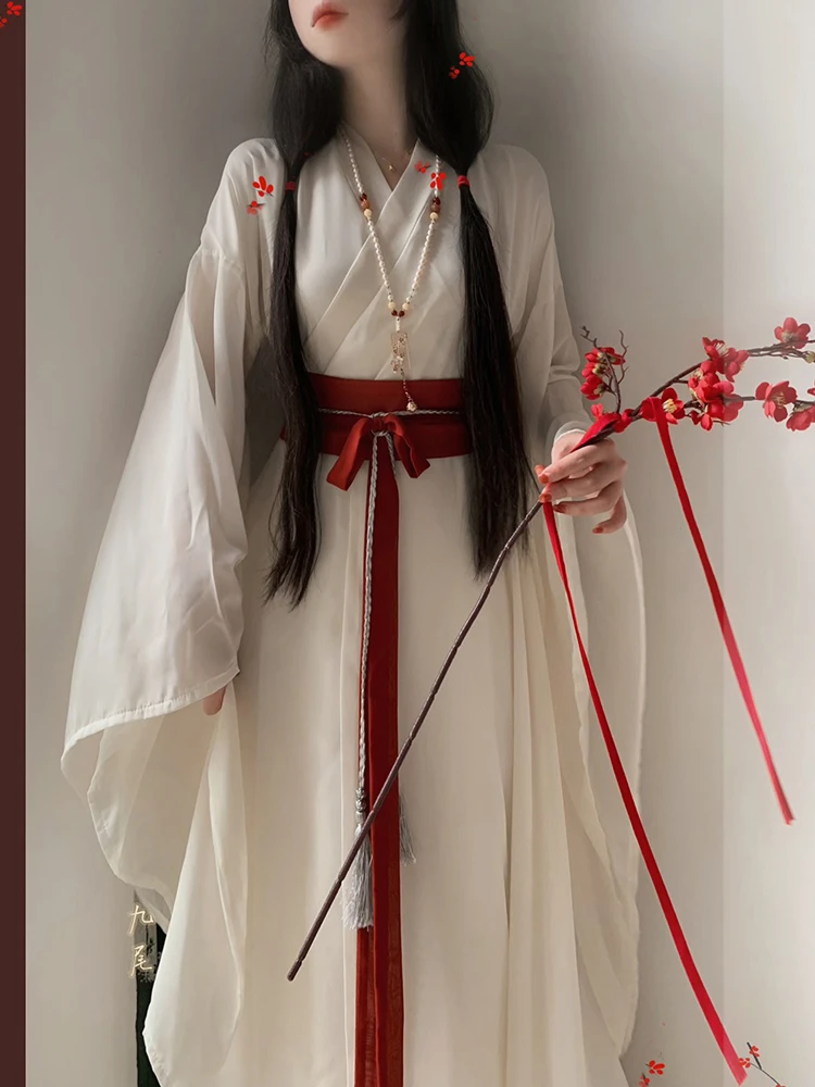 Wuxia Hanfu Wei Jin Style Red Dance Skirt