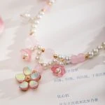 Ancient Style Necklace Women Pink Petal Bell Orchid Yingluo Accessories