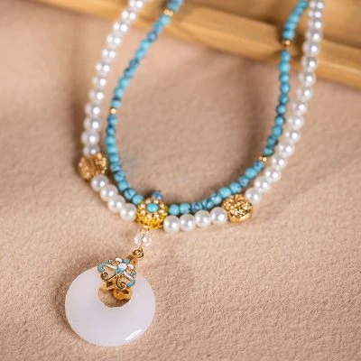 Hanfu Accessories Double Yingluo Vintage Cheongsam Pearl Pendant