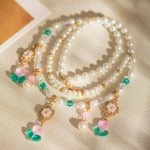 Ming Dynasty Hanfu Necklace Accessories Yingluo Tulip Double Layers