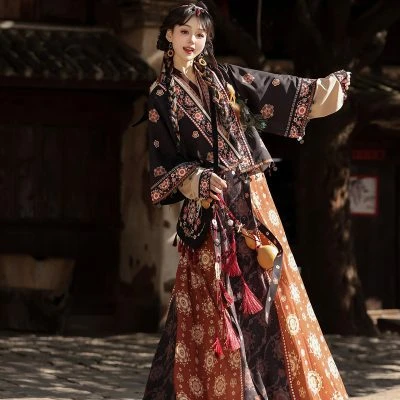 Song Dynasty Style Ladies Hanfu Spring Qiyao Skirt Vintage