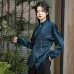 Spring Hanfu Elements Women's Clothing Songku Fashion Shirt