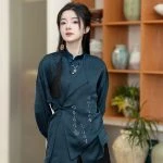 Spring Hanfu Elements Women's Clothing Songku Fashion Shirt