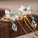 Women Retro Tassel Hair Clips Fresh Accessories