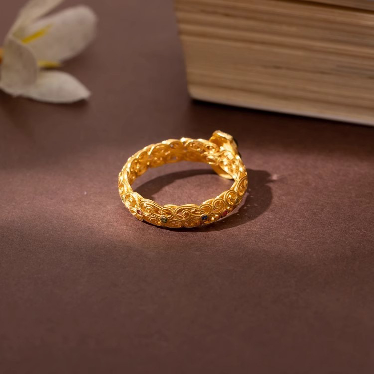 Women Gold Gourd Ring Designer Ring Fashion Jewelry