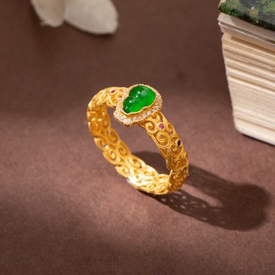 Women Gold Gourd Ring Designer Ring Fashion Jewelry