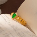 Women Gold Gourd Ring Designer Ring Fashion Jewelry