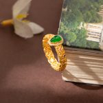 Women Gold Gourd Ring Designer Ring Fashion Jewelry