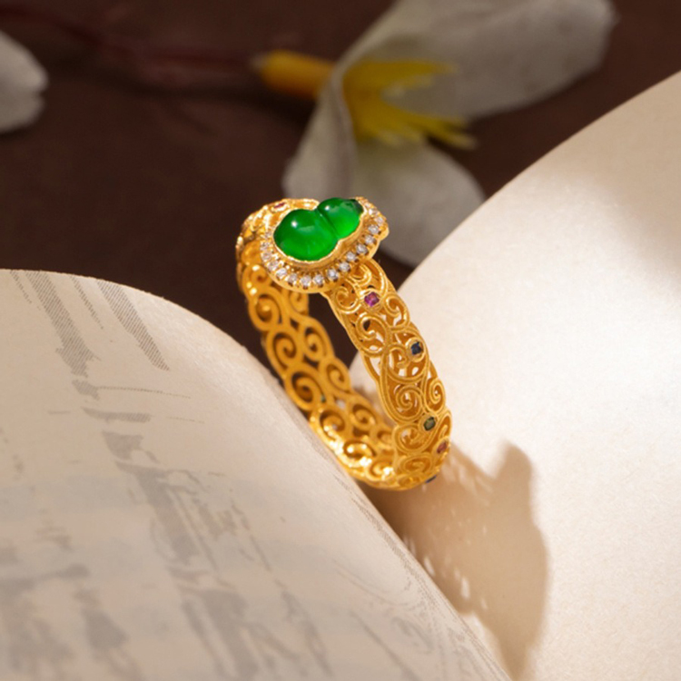 Women Gold Gourd Ring Designer Ring Fashion Jewelry