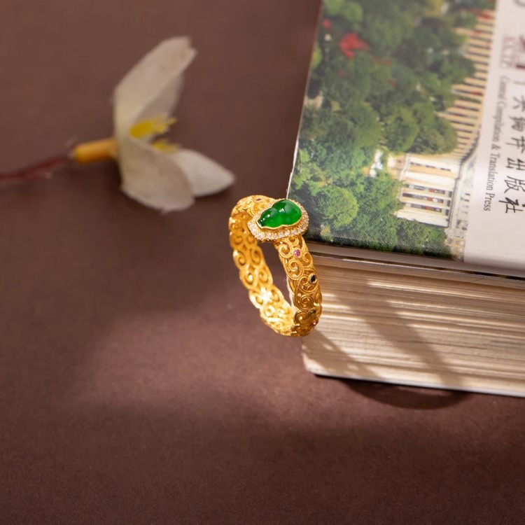 Women Gold Gourd Ring Designer Ring Fashion Jewelry