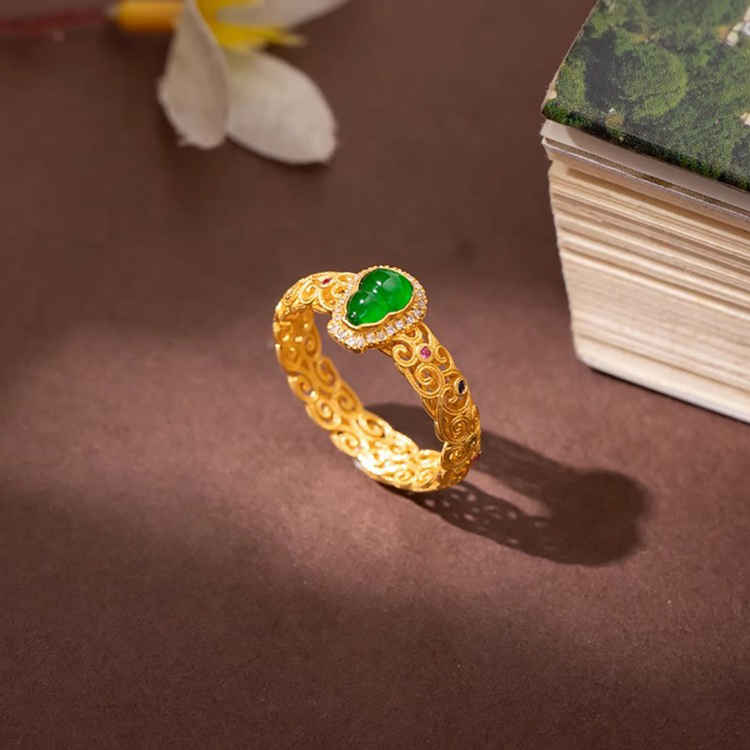 Women Gold Gourd Ring Designer Ring Fashion Jewelry