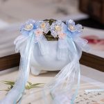 Children Hanfu Headdress Blue Ribbon Fairy Long Tassel