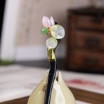Hanfu Hair Accessories Wooden Hairpin Cheongsam Summer Lotus Flower