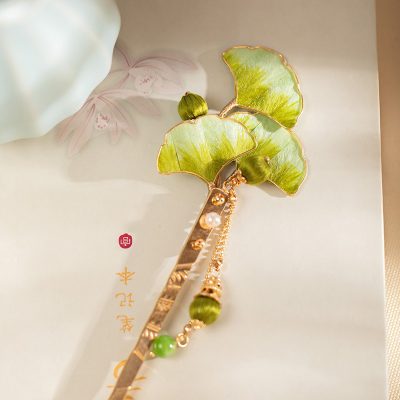 Hanfu Headdress Ginkgo Hairpin Cheongsam Tassel Accessories