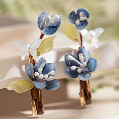 Ink Lotus Flower Hair Clip Daily Fresh Headdress Hanfu Accessories Pair Clip