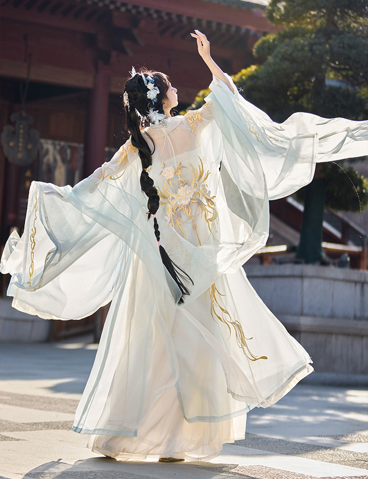 Ladies Hanfu Hezi Qun Solid Color Summer Cosplay Costume