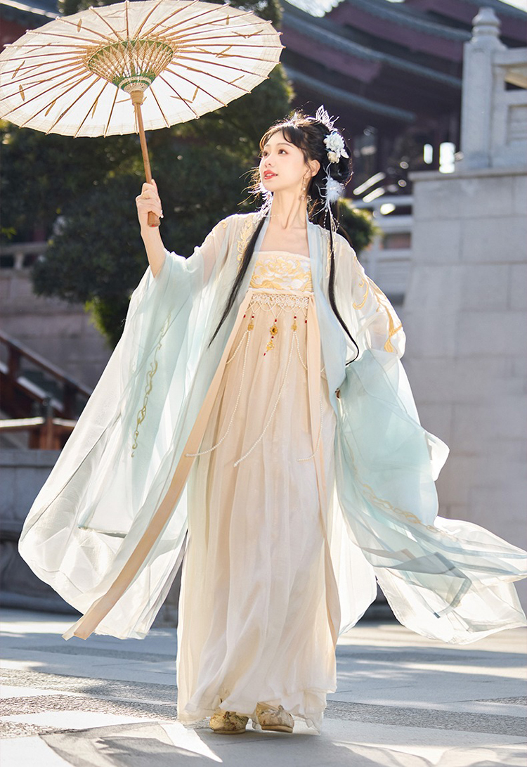 Ladies Hanfu Hezi Qun Solid Color Summer Cosplay Costume