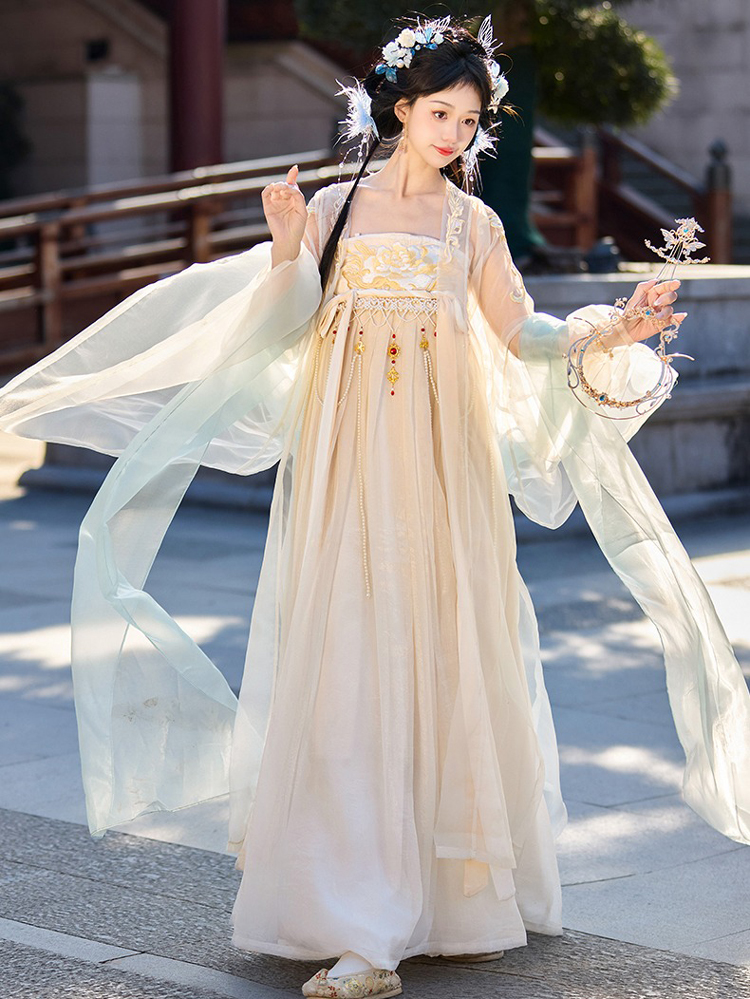 Ladies Hanfu Hezi Qun Solid Color Summer Cosplay Costume