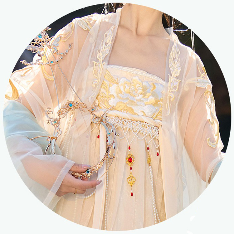 Ladies Hanfu Hezi Qun Solid Color Summer Cosplay Costume