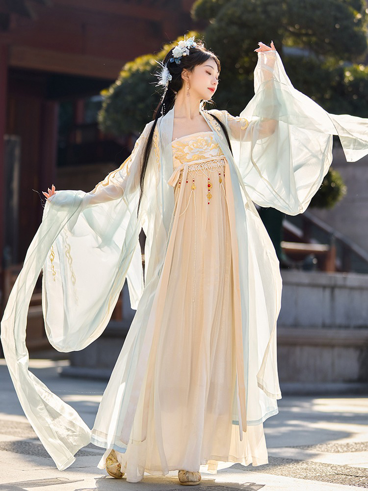 Ladies Hanfu Hezi Qun Solid Color Summer Cosplay Costume