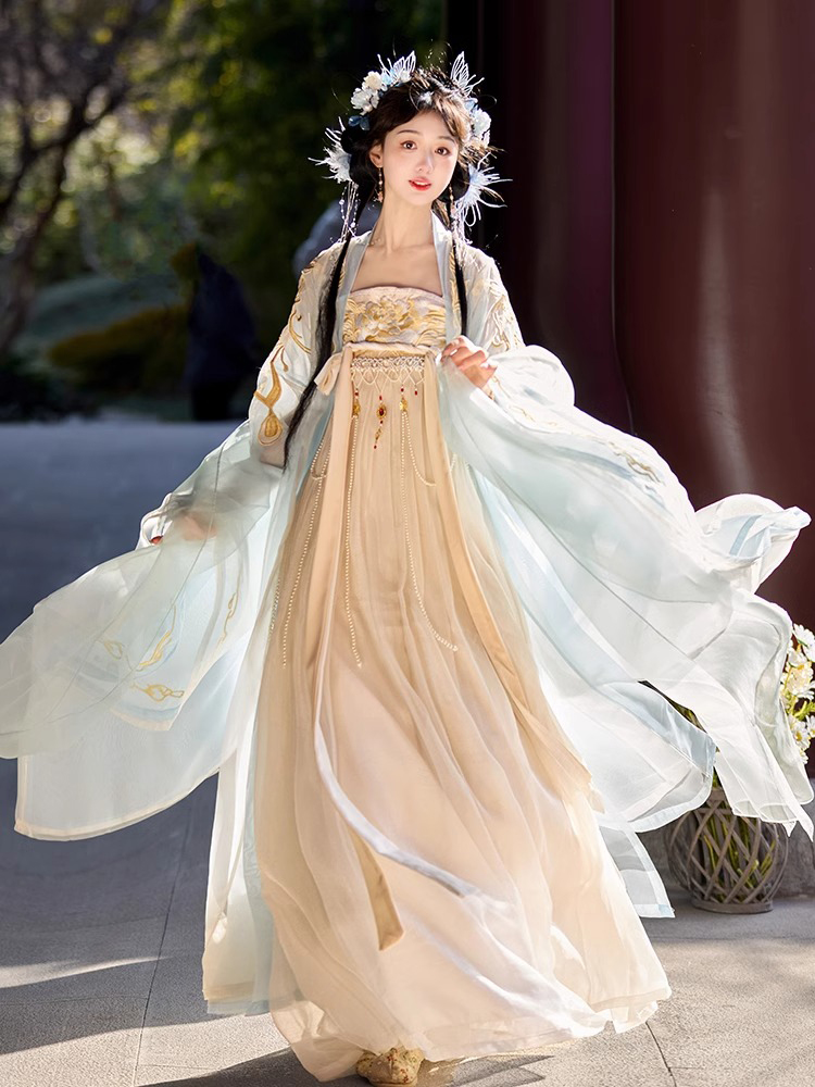 Ladies Hanfu Hezi Qun Solid Color Summer Cosplay Costume