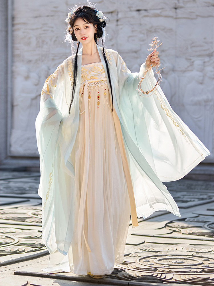 Ladies Hanfu Hezi Qun Solid Color Summer Cosplay Costume