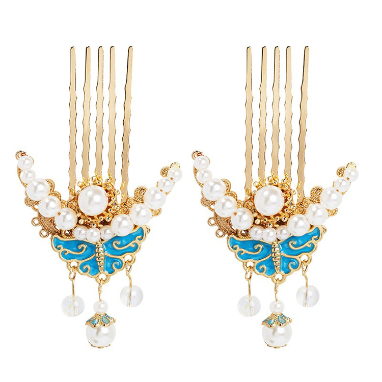 Ming Dynasty Hanfu Hairpin Ladies Pearl Hair Comb
