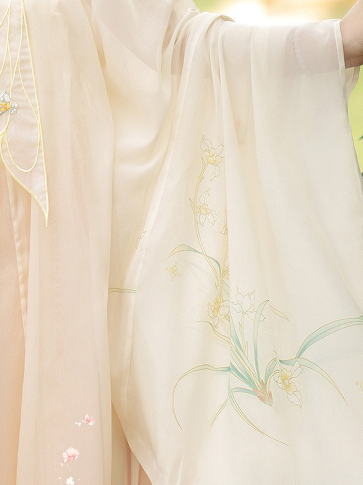 Ming Dynasty Thin Women Summer Traditional Hanfu Yunjian Retro Costume 