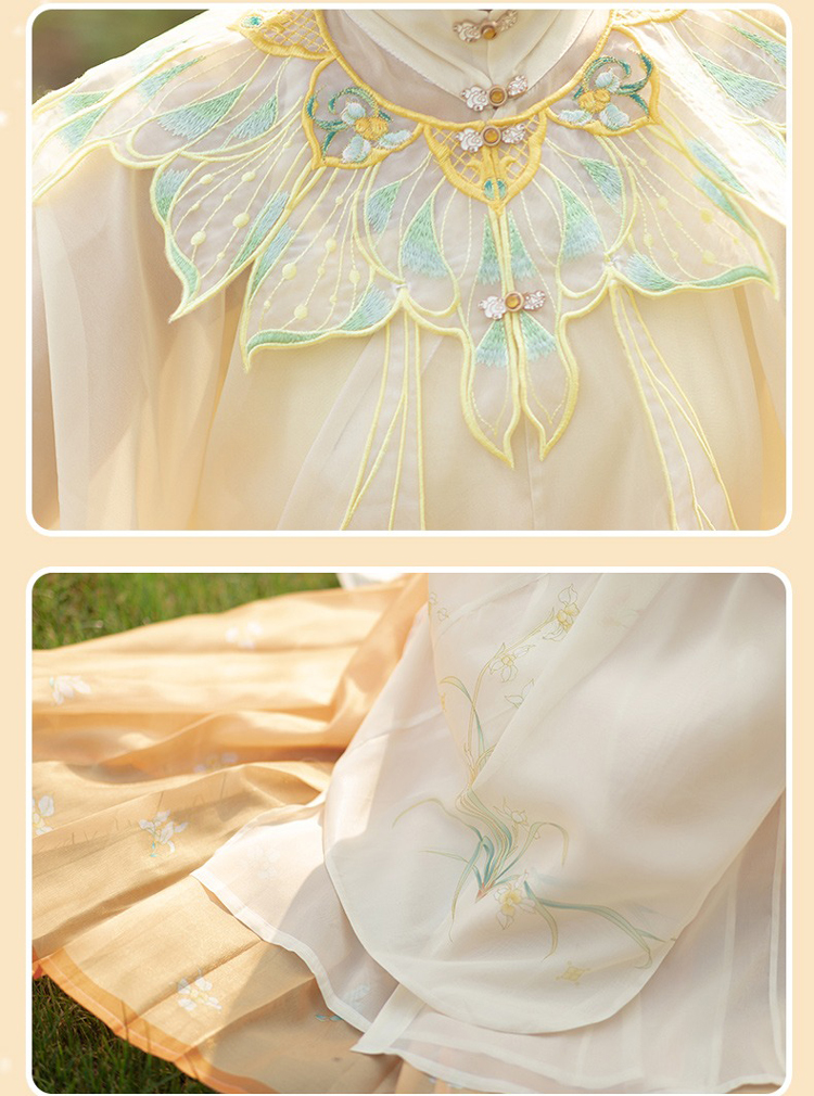 Ming Dynasty Thin Women Summer Traditional Hanfu Yunjian Retro Costume 
