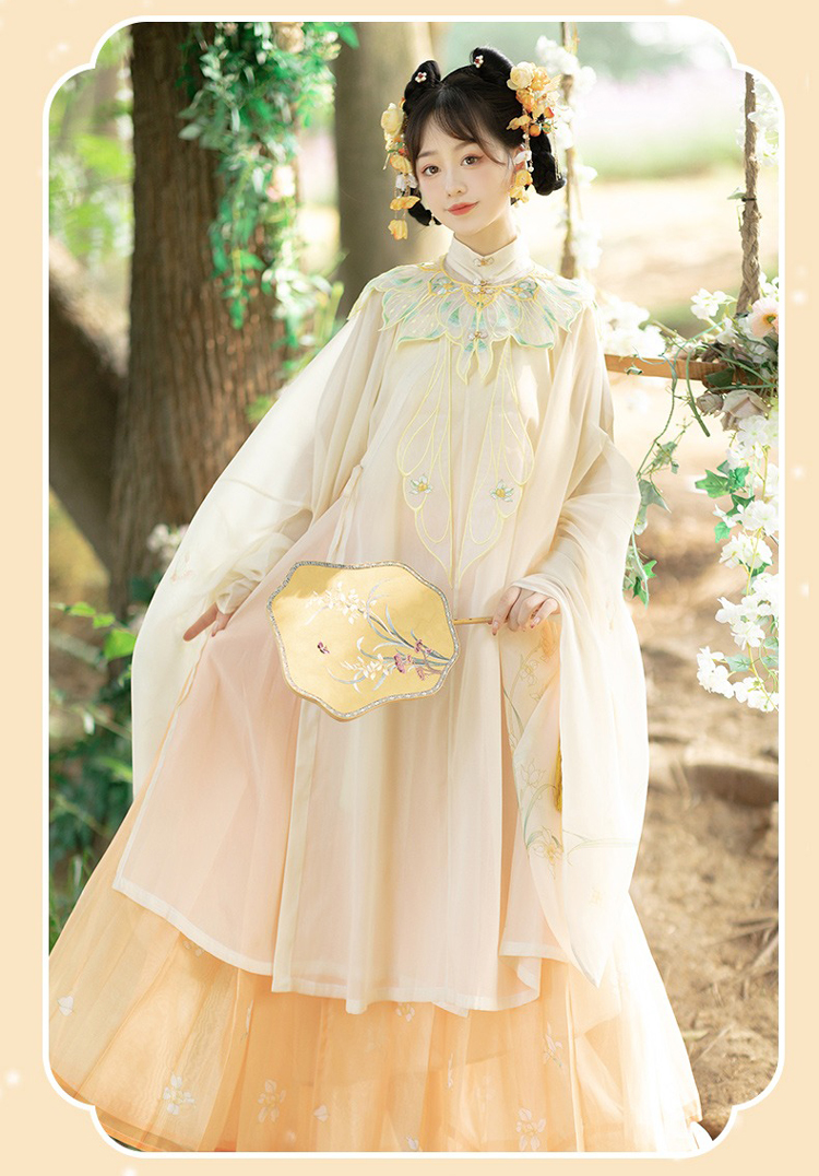Ming Dynasty Thin Women Summer Traditional Hanfu Yunjian Retro Costume 