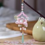 Pink Lotus Tassel Fairy Ancient Style Charm Hanfu Waist Accessories