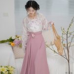 Summer Hanfu Ming Dynasty Style Women Shorts Set Round Neck Shirt