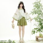 Summer Women Song Dynasty Round Neck Hanfu Daily Shorts Songku