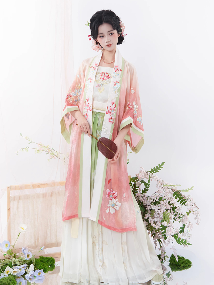 Summer Women Song Hanfu Fairy Daily Pink Set
