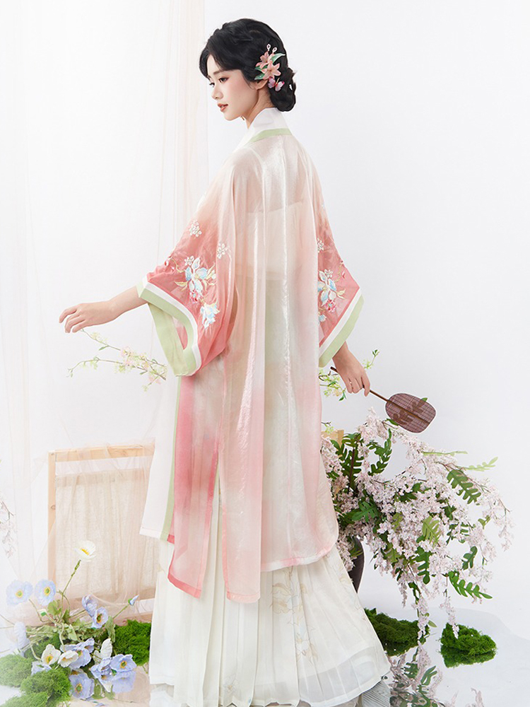 Summer Women Song Hanfu Fairy Daily Pink Set