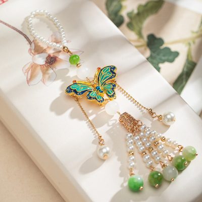 Vintage Cheongsam Pendant New Pendant Hanfu Butterfly Tassel