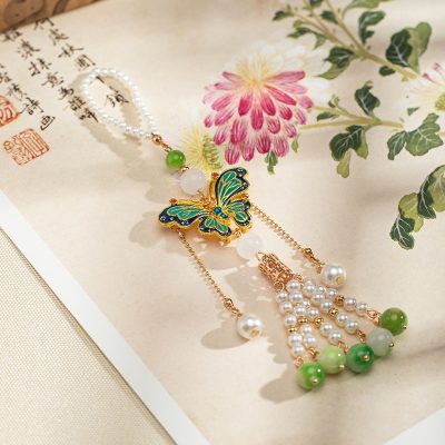 Vintage Cheongsam Pendant New Pendant Hanfu Butterfly Tassel