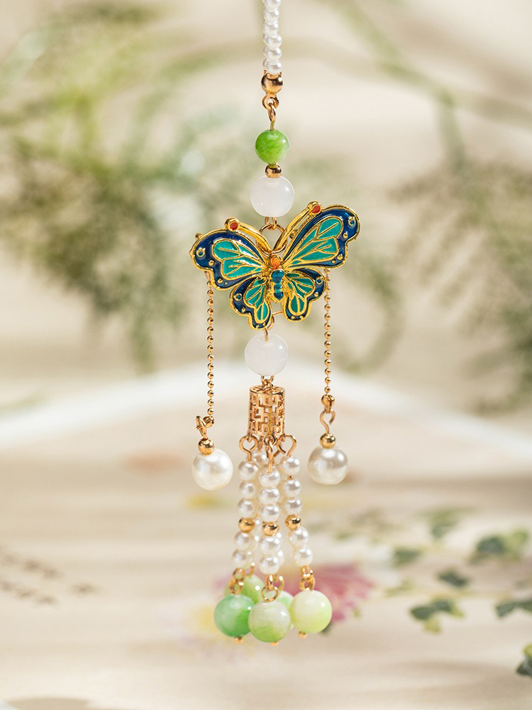 Vintage Cheongsam Pendant New Pendant Hanfu Butterfly Tassel